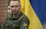 Le commandant des forces terrestres ukrainiennes Mykhailo Drapaty s'adresse aux journalistes dans un lieu tenu secret de la région de Donetsk, le 6 janvier 2025