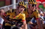Le Slovène Primoz Roglic, blessé lors de la 16e étape du Tour d'Espagne mardi. 