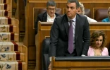 Le Premier ministre espagnol Pedro Sanchez lors d'une séance plénière à Madrid, le 30 mai 2024