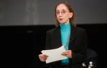 L'auteure américaine Joyce Carol Oates le 11 octobre 2014 à New York