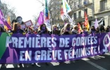 Manifestation pour la journée internationales des droits des femmes, le 8 mars 2021 à Paris
