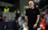 L'entraîneur italien de l'AC Milan, Stefano Pioli, pendant la demi-finale aller de Ligue des champions contre l'Inter Milan, à Milan, le 10 mai 2023
