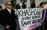 Manifestation devant l'ambassade d'Arabie Saoudite à Washington pour dénoncer l'assassinat du journaliste Jamal Khashoggi? le 25 octobre 2018