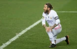 Sergio Ramos pendant la demi-finale de Supercoupe d'Espagne entre le Real Madrid et l'Athletic à Malaga le 14 janvier 2021