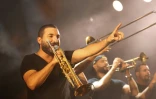 Le trompettiste Ibrahim Maalouf, lors du Festival de jazz de Nice, le 19 juillet 2019