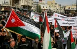 Manifestation à Amman contre le plan Trump de prise de contrôle de la bande de Gaza et de déplacement de sa population, le 14 février 2025