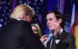 Donal Trump et son gendre Jared Kushner, à New York, le 9 novembre 2016