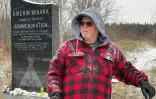 Fred Kistabish, survivant de la Saint-Marc-de-Figuery Residential School, sur les lieux de son ancienne écoleprès d'Amos, Canada, le 17 novembre 2021