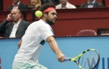 Jo-Wilfried Tsonga, le 30 octobre 2016 à Vienne lors de la finale face à Andy Murray