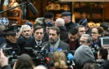Le ministre de l'Intérieur Christophe Castaner lors de la réouverture du marché de Noël après l'attentat, à Strasbourg, le 14 décembre 2018