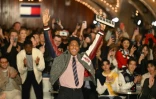 Le jazzman américain Jon Batiste lors du défilé Tommy Hilfiger, le 9 février 2024 à New York