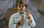 Le président colombien Ivan Duque à Amaga près de Medellin (nord-ouest), le 8 septembre 2018.