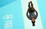 La gymnaste américaine Simone Biles lors de l'épreuve individuelle des JO, le 28 juillet 2024 à Bercy