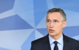 Le secrétaire général de l'OTAN Jens Stoltenberg à Bruxelles le 31 mars 2017