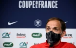 Le coach du Paris SG, Thomas Tuchel, en conférence de presse le 23 juillet 2020 au Stade de France