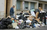 Ordures non ramassées dans une rue de Marseille, le 3 février 2020 