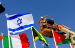 Le drapeau israélien parmi d'autres sur le site de la COP28 à Dubaï, le 29 novembre 2023