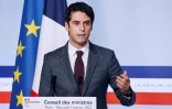 Le porte-parole du gouvernement Gabriel Attal le 5 janvier 2022 à l'Elysée
