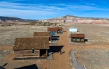 Lieu de tournage du film "Oppenheimer", à Abiquiú, Nouveau-Mexique, le 20 février 2024