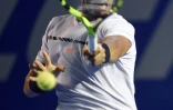 L'Espagnol Rafael Nadal lors du match l'opposant au Japonais Yoshihito Nishioka en quarts de finale le 2 mars 2017 Ă Acapulco