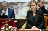 La présidente de l'Assemblée Yaël Braun-Pivet lors d'une séance à l'Assemblée nationale, le 8 septembre 2025 à Paris
