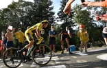 Le Slovène Primoz Roglic dans la dernière ascension du contre-la-montre du Tour de France le 19 septembre 2020 vers La Planche des Belles Filles