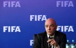 Lé patron de la Fifa Gianni Infantino s'exprime au sujet de l'arbitrage vidéo, lors d'un point presse à Bogota, le 16 mars 2018