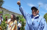 Le président du Nicaragua Daniel Ortega et son épouse et vice-présidente Rosario Murillo après avoir voté à Managua, le 7 novembre 2021