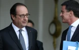 François Hollande et Manuel Valls à l'issue du conseil des ministres le 28 septembre 2016 à l'Elysée à Paris