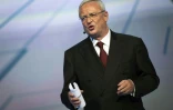 Le PDG de Volkswagen Martin Winterkorn lors d'une conférence de presse le 14 septembre 2015 à Francfort
