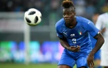 Mario Balotelli buteur pour son retour dans la sélection italienne, en match amical contre l'Arabie Saoudite à Saint-Gall, le 28 mai 2018
