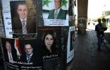 Des affiches de campagne des candidats aux législatives syriennes, dans les rues de Damas, le 2 avril 2016