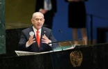 Le Premier ministre israélien Benjamin Netanyahu à la tribune des Nations unies, le 26 septembre 2025 à New York