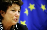Roselyne Bachelot lors d'une réunion d'un conseil européen à Luxembourg en octobre 2009