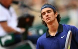 L'Italien Lorenzo Musetti lors de son 8e de finale face au Serbe Novak Djokovic, le 7 juin 2021 à Roland-Garros
