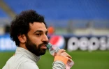 L'attaquant de Liverpool Mohamed Salah à l'entraînement le 1er mai 2018 au Stade Olympique de Rome