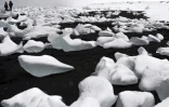 Le lagon Jokulsarlon dans la région d'Austurland en islande le 13 avril 2017 