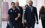 Le Premier ministre Edouard Philippe avec l'astronaute Thomas Pesquet à Nancy, le 30 juin 2017