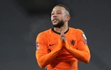 L'attaquant néerlandais Memphis Depay, lors du match de qualification pour le Mondial-2022 contre la Turquie, le 24 mars 2021 à Istanbul