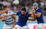 Le 2e ligne du XV de France Arthur Iturria (c) lors du match contre l'Argentine au Mondial, le 21 septembre 2019 Ă Tokyo