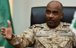 Le général saoudien Ahmed al-Assiri, porte-parole de la coalition militaire intervenant au Yémen , le 16 mars 2016 lors d'une interview avec l'AFP à Ryad