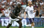 L'attaquant lorientais Ibrahima Koné vient d'offrir l'égalisation à son équipe contre Toulouse au Stadium, le 21 août 2022 