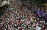 Manifestation contre le projet de loi du gouvernement local d'autoriser les extraditions vers la Chine continentale, le 9 juin 2019 à Hong Kong