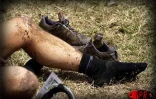 Les concurrents du Grand raid 2002 traversent la région montagneuse de Kervegen dans le Sud de l'île