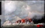 14 janvier 2002, la lave traverse la route nationale 2 reliant Sainte-Rose (Est) à Saint-Philipe (Sud) et se jete dans la mer