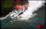 14 janvier 2002, la lave traverse la route nationale 2 reliant Sainte-Rose (Est) à Saint-Philipe (Sud) et se jete dans la mer