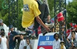 Compétition de roller, skate et BMX à l'Étang Salé le 30 juin 2002