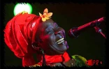 Rita Marley et ses deux &quot;équipières&quot; des &quot;I-Threes&quot; lors du concert qu'elles ont donné le mercredi 18 juillet 2001 à Saint-Paul