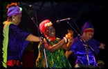 Rita Marley et ses deux &quot;équipières&quot; des &quot;I-Threes&quot; lors du concert qu'elles ont donné le mercredi 18 juillet 2001 à Saint-Paul