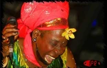 Rita Marley et ses deux &quot;équipières&quot; des &quot;I-Threes&quot; lors du concert qu'elles ont donné le mercredi 18 juillet 2001 à Saint-Paul